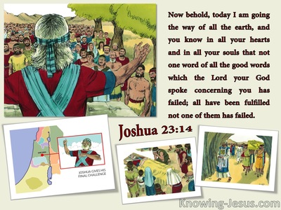 Joshua 23:14  God's Word Has Been Fulfilled (beige)